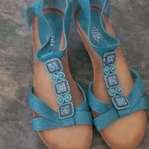 sandals teal patrizia by springstep